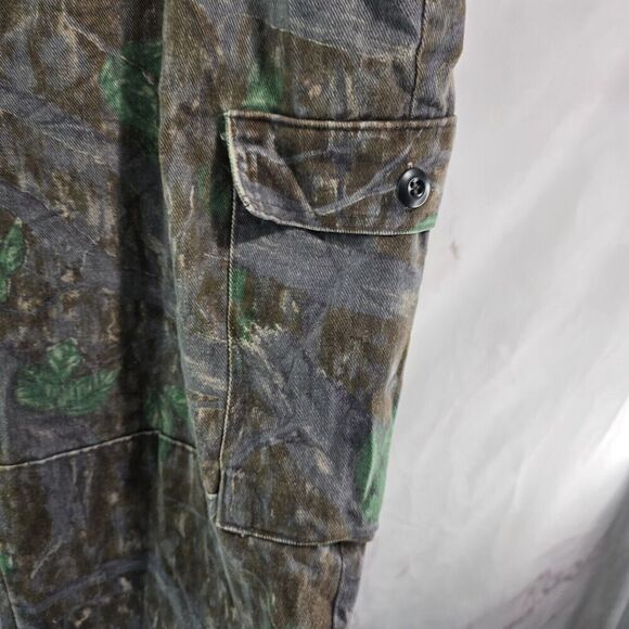Hide N Tree Camo Pants Mens 44 Vintage Camo Hunting Fleece Woodland - Picture 3 of 14